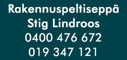 Rakennuspeltiseppä Stig Lindroos logo